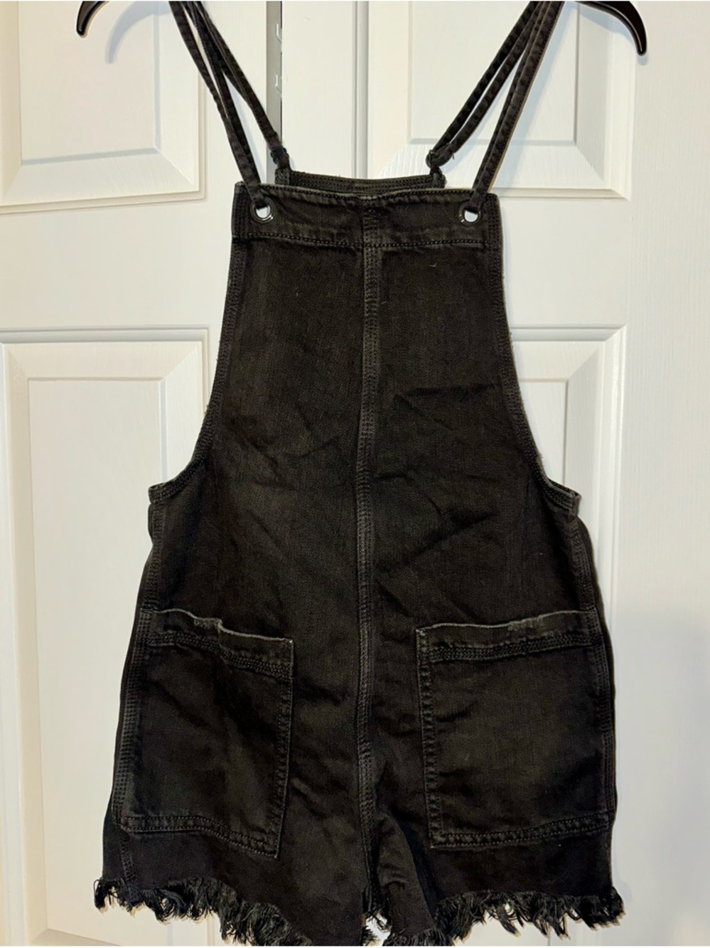Aerie Black Denim Overalls